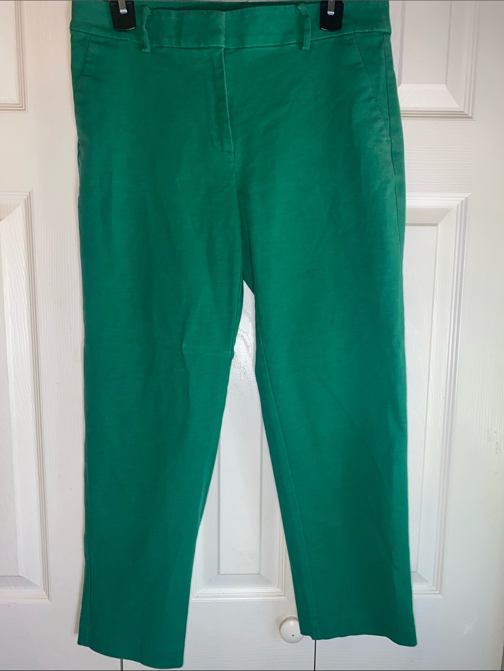 LOFT Green Straight-Leg Chino Pants